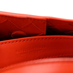 Nappa Intrecciato Small Andiamo With Chain Shoulder Bag Orange