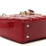 Patent Cannage Small My ABCDior Lady Dior Cherry Red