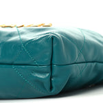 Shiny Calfskin Quilted Mini Chanel 22 Green