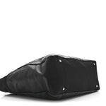 Coated Canvas Quilted Large Paris Biarritz Tote Black