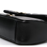 Lambskin Matelasse Medium GG Marmont Shoulder Bag Black