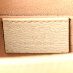 Textured Calfskin Web Small Ophidia Chain Shoulder Bag Mystic White