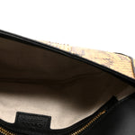 Roxy Snakeskin Blondie Chain Shoulder Flap Bag Roccia