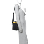 Calfskin Baroque Logo Messenger Bag Black
