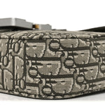 Oblique Jacquard Grained Calfskin Small Saddle Messenger Bag With Flap Green