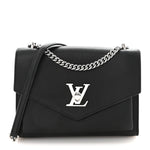 Soft Calfskin My Lockme Chain Bag BB Black