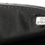 Lambskin Quilted Front Pocket Clutch With Chain Black