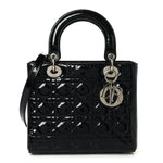 Patent Cannage Medium Lady Dior Black