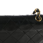 Lambskin Quilted Envelope Flap Black