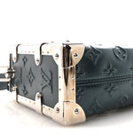 Calfskin Debossed Monogram Side Trunk Moon Bleu