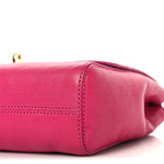 Small Classic Grain Calfskin Small Lily Flap Pink
