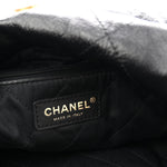 Shiny Calfskin Quilted Small Chanel 22 Black