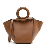 Silky Calfskin Mini Rider's Top Handle Bag Teak