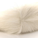 Faux Fur XS Lock Antigona Shoulder Bag White