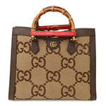 Monogram Jumbo GG Textured Dollar Calfskin  Medium Diana Tote Bag Camel Ebony New Acero Pomegranate Red