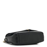 Sheepskin Chevron Quilted Mini Double Chevron Flap Black