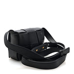 Lambskin Maxi Intrecciato Extra Mini Cassette Crossbody Bag Black