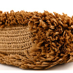 Raffia Fringe Nano Kelly Shopper Dark Beige