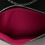 Epi Pochette Felicie Black Hot Pink