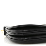 Roxy Calfskin Web Medium Studded Blondie Shoulder Flap Bag Black