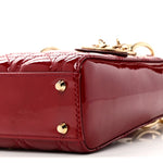 Patent Cannage Mini Lady Dior Red