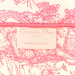Canvas Embroidered Medium Dioriviera Toile De Jouy Book Tote Peony Pink