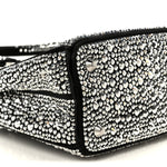 Satin Crystal Mini Galleria Double Zip Tote Metal