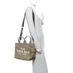 Cotton Canvas Medium The Traveler Tote Bag Slate Green