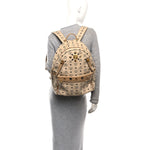 Visetos Studded Medium Dual Stark Backpack Beige