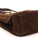 Suede Quilted Tote Brown