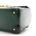 Azalea Calfskin Small Padlock Bamboo Shoulder Bag Vintage Green