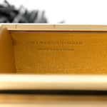 Ribbed Plexiglass Lambskin Fringe Monogram Opium Box Bag Gold