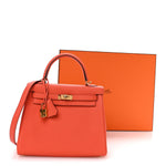 Togo Kelly Retourne 25 Orange Poppy
