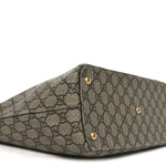 GG Supreme Monogram Medium Zippered Bucket Tote Beige Tuscany
