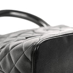 Caviar Quilted Medallion Tote Black