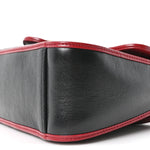 Vintage Effect Calfskin Matelasse Diagonal Mini Torchon GG Marmont Top Handle Shoulder Bag Black Romantic Cherry