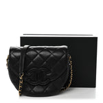 Caviar Quilted Small Messenger Flap Black
