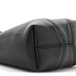 Grained Calfskin Small Spin Tote Black