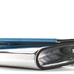 Metallic Mirror Fabric Emmie Clutch Bag Silver