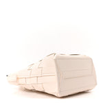 Smooth Calfskin Odita Mini Modern Lattice Bucket Bag Off White