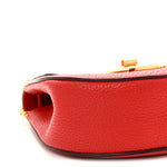 Grained Lambskin Mini Drew Shoulder Bag Plaid Red
