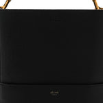 Soft Grained Calfskin Sangle Bucket Bag Black