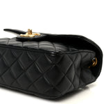 Lambskin Quilted Casino Chips Small Flap Black