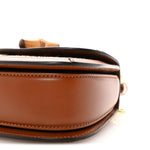 New Canvas Charisma Calfskin Crystal GG Monogram Small Bamboo 1947 Top Handle Bag Camel Ebony