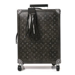 Brushed Monogram Rolling Trunk Black