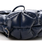 Calfskin Quilted Chesterfield Backpack Blue