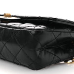 Aged Calfskin Quilted 2.55 Reissue Flap Belt Bag Clutch Black