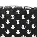 Pebbled Sport Calfskin Studded Small Elena Black