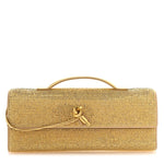Nappa Crystal Long Andiamo Top Handle Clutch Porridge