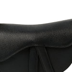Grained Calfskin Mini Saddle Bag Black